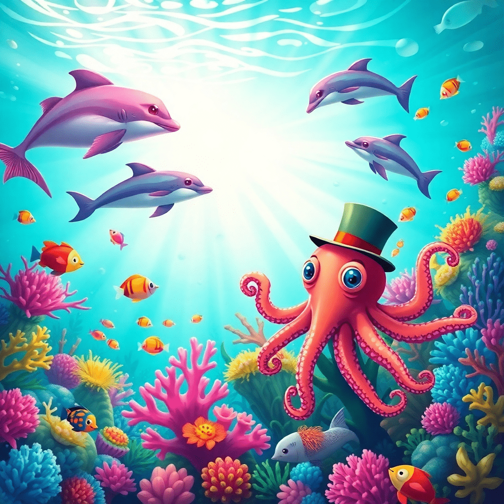 Octavius’ Underwater Soiree: A Whimsical Coral Reef Gathering