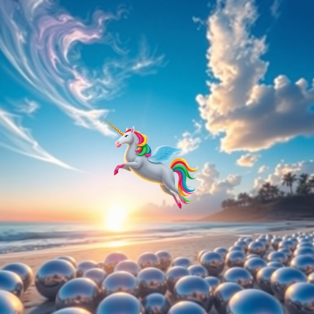 Surreal Sunrise Spectacle: Sparkles and Sprightly Delphinia
