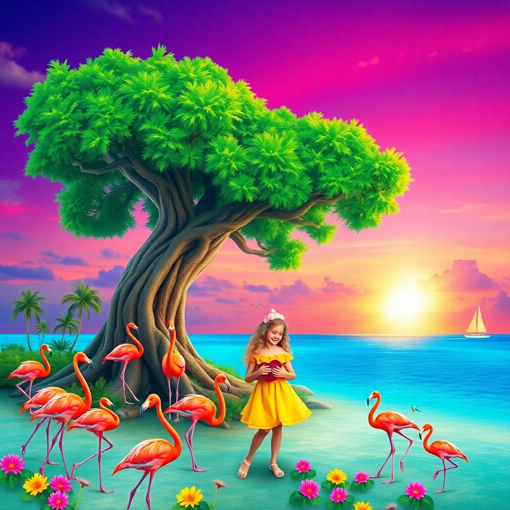 Island of Whispers: Symphony of Sunset and Serenity