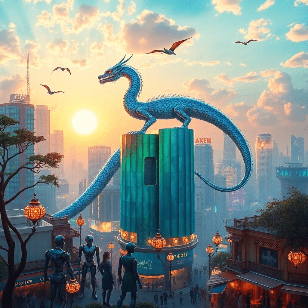Spectral Dawn: Aurora’s Emerald Metropolis