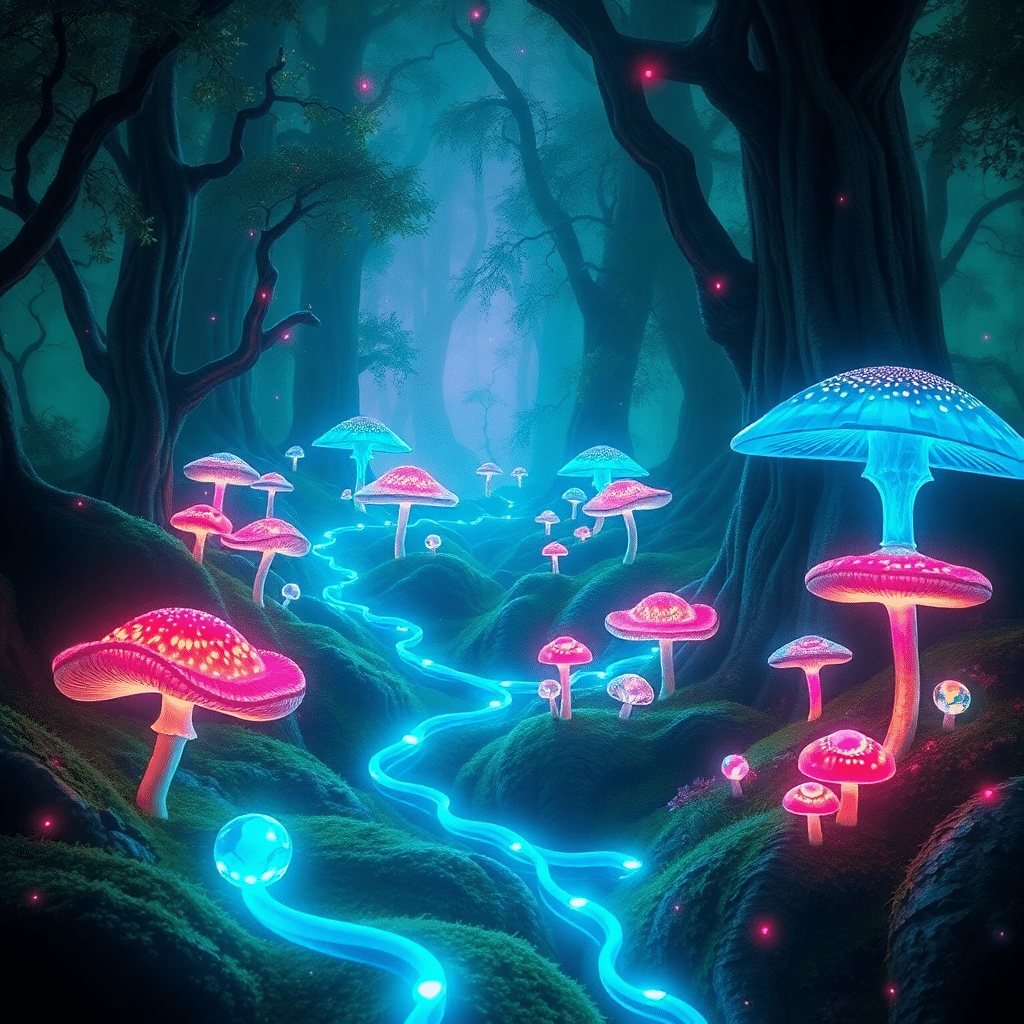 Whispers of Luminaria: Enchanted Circuitry Forest Realm