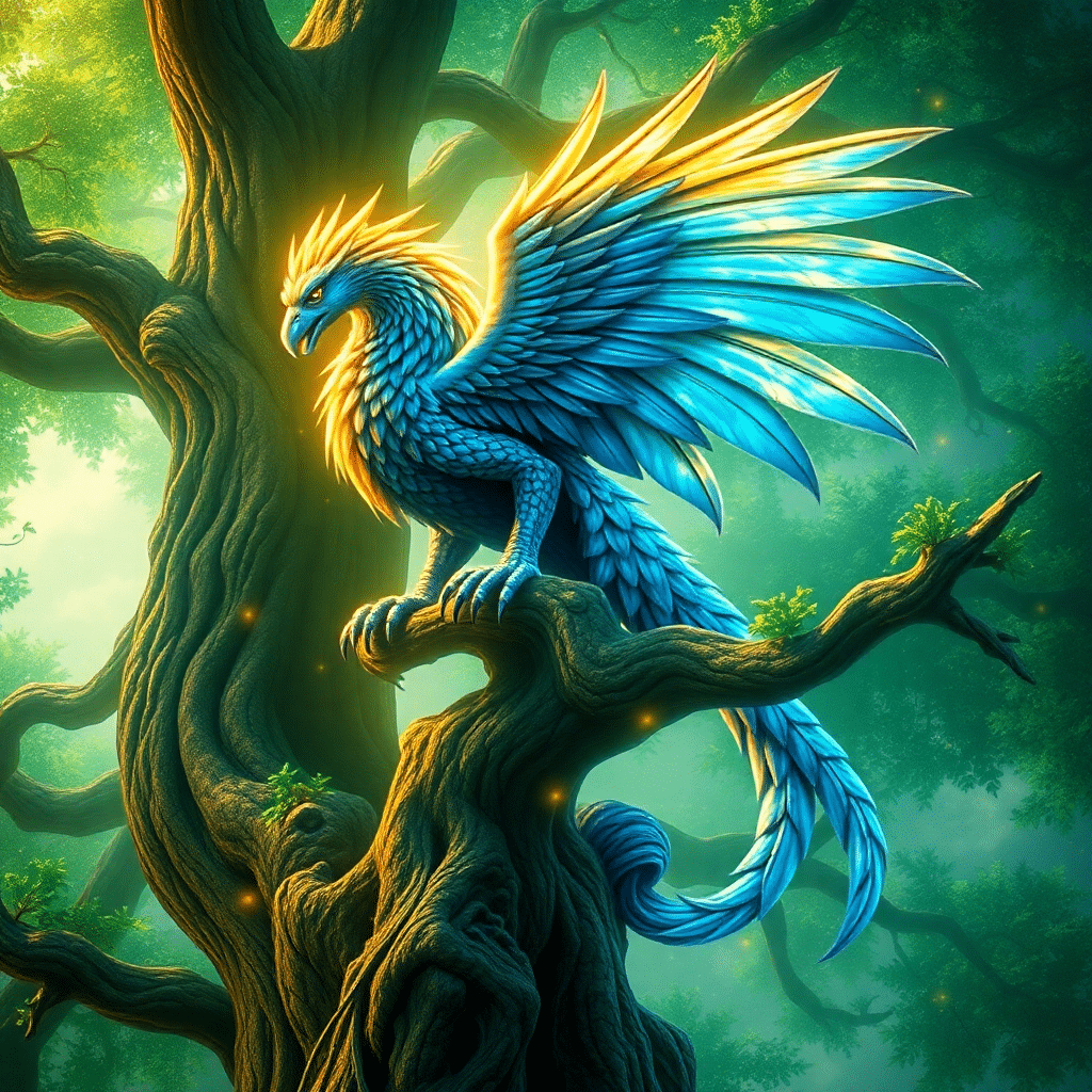 Whispering Wings of Celestial Majesties: Griffin Illuminaria