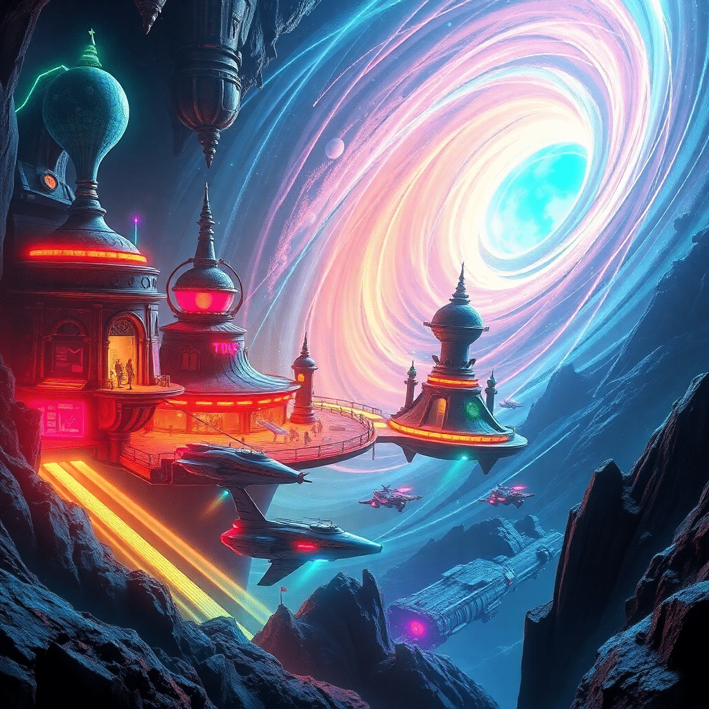 Vortex Station: Hub of Galactic Trade and Discovery