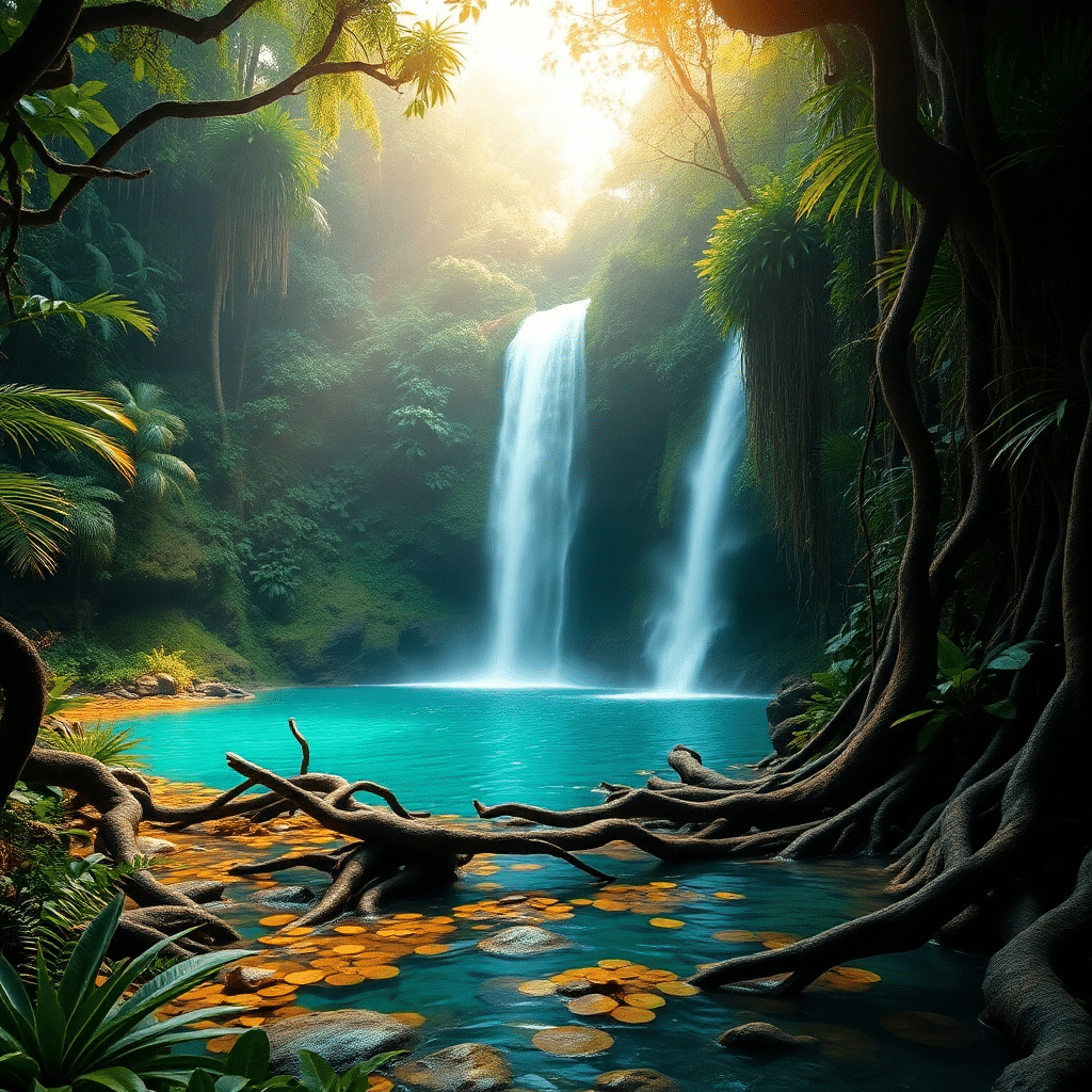 Mystical Oasis of Enchanted Turquoise Depths