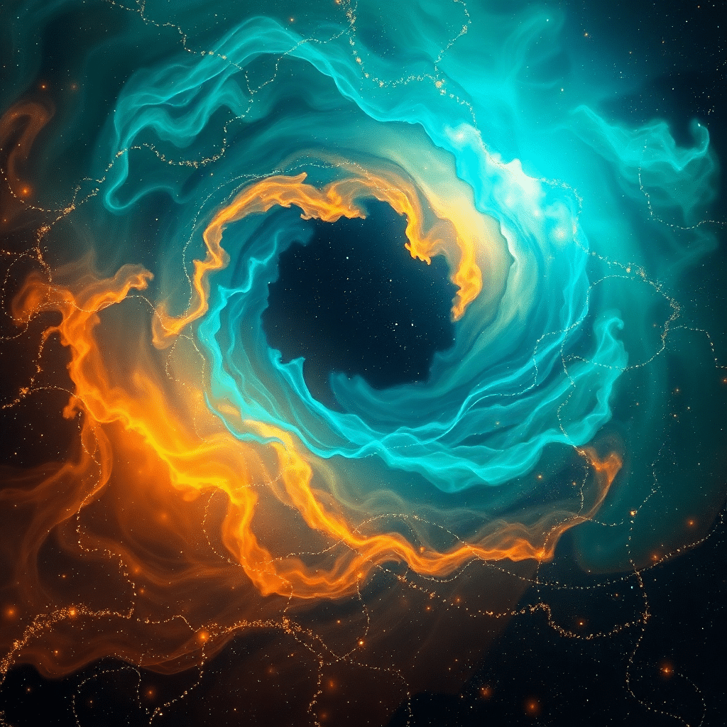 Galactic Nexus: Celestial Convergence of Light and Darkness