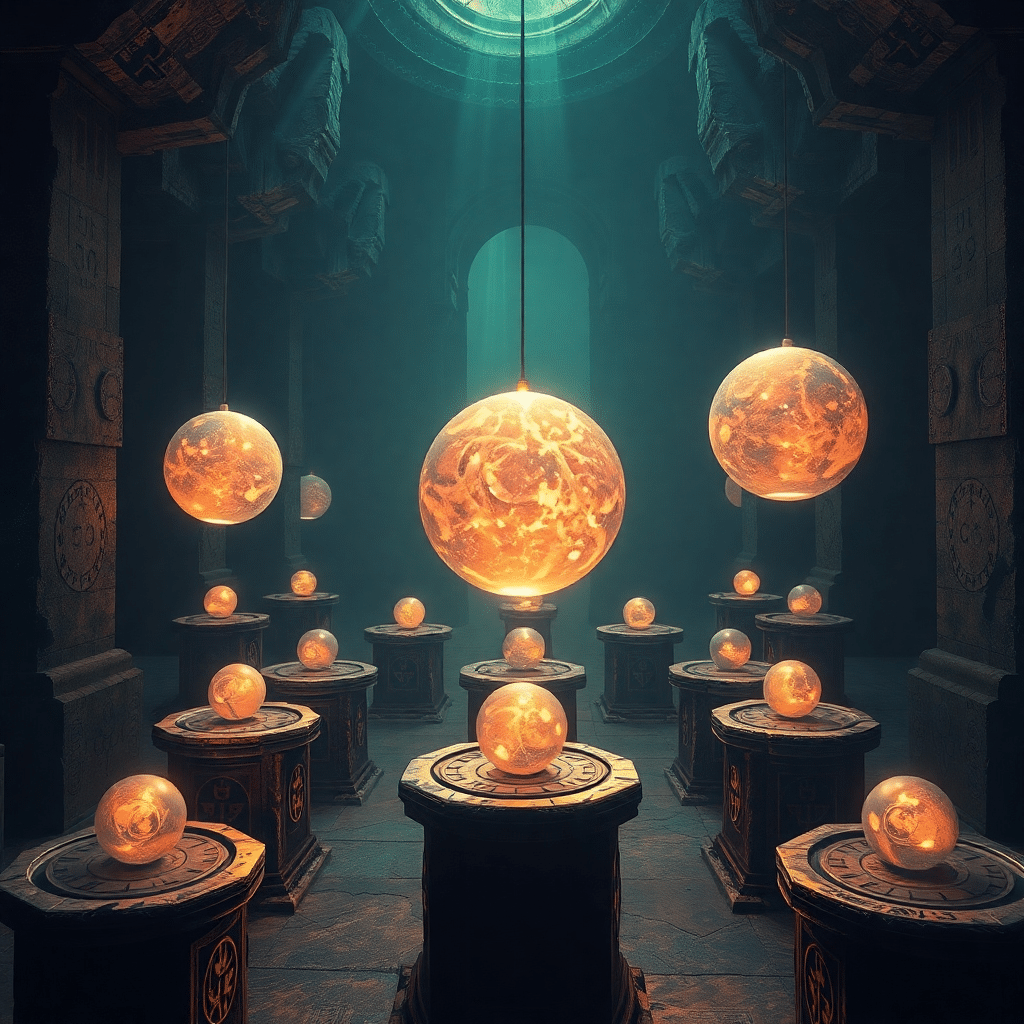Mystic Orbs of the Celestial Labyrinth Guardians