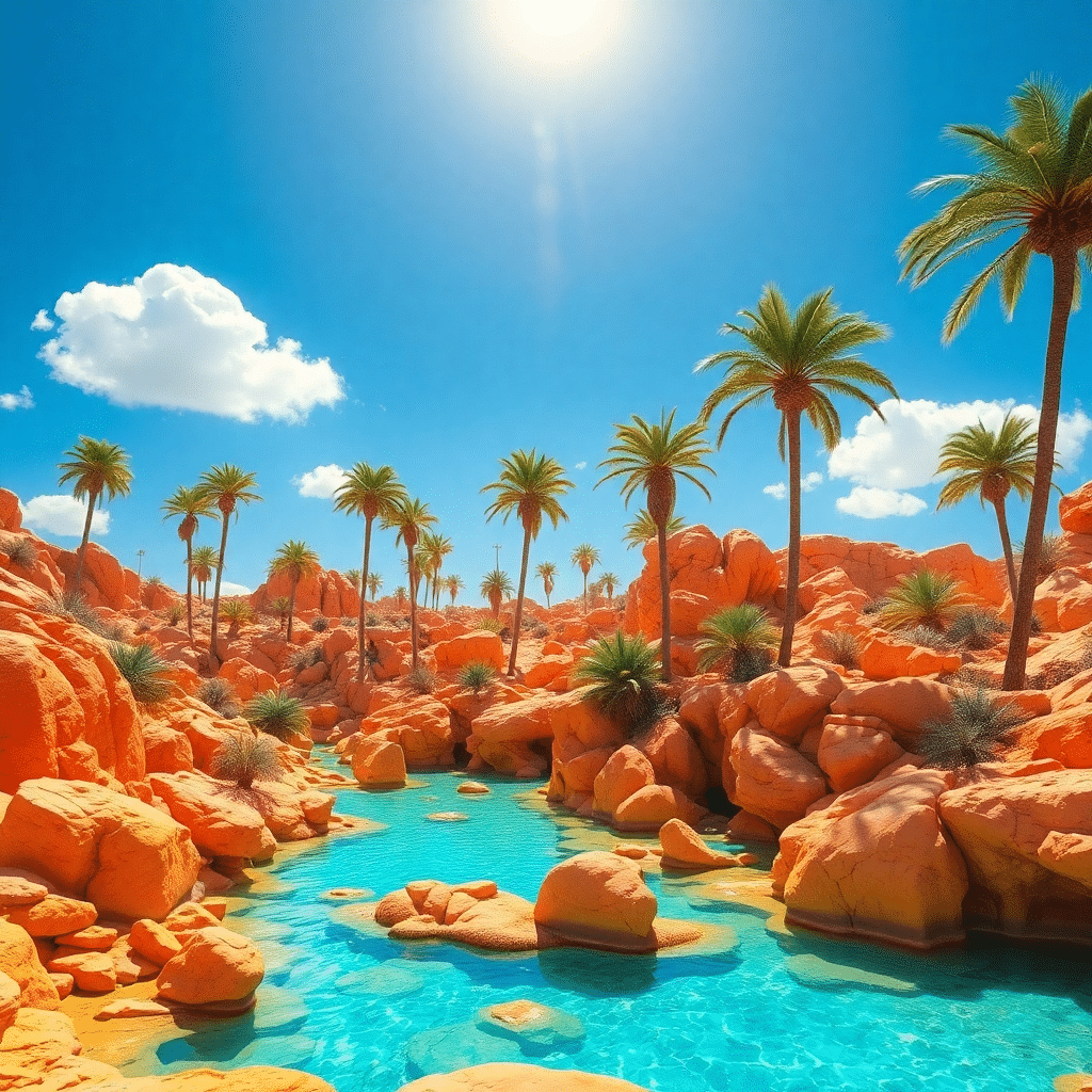 Turquoise Oasis of the Celestial Savannah Guardian