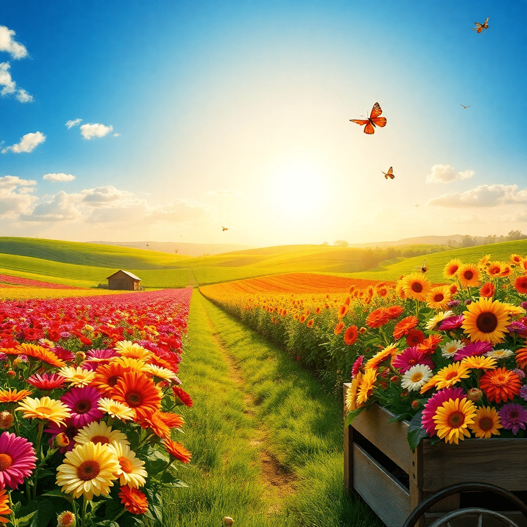 Farm Fresh Delight: Morning Bloom at Willowdale Acres