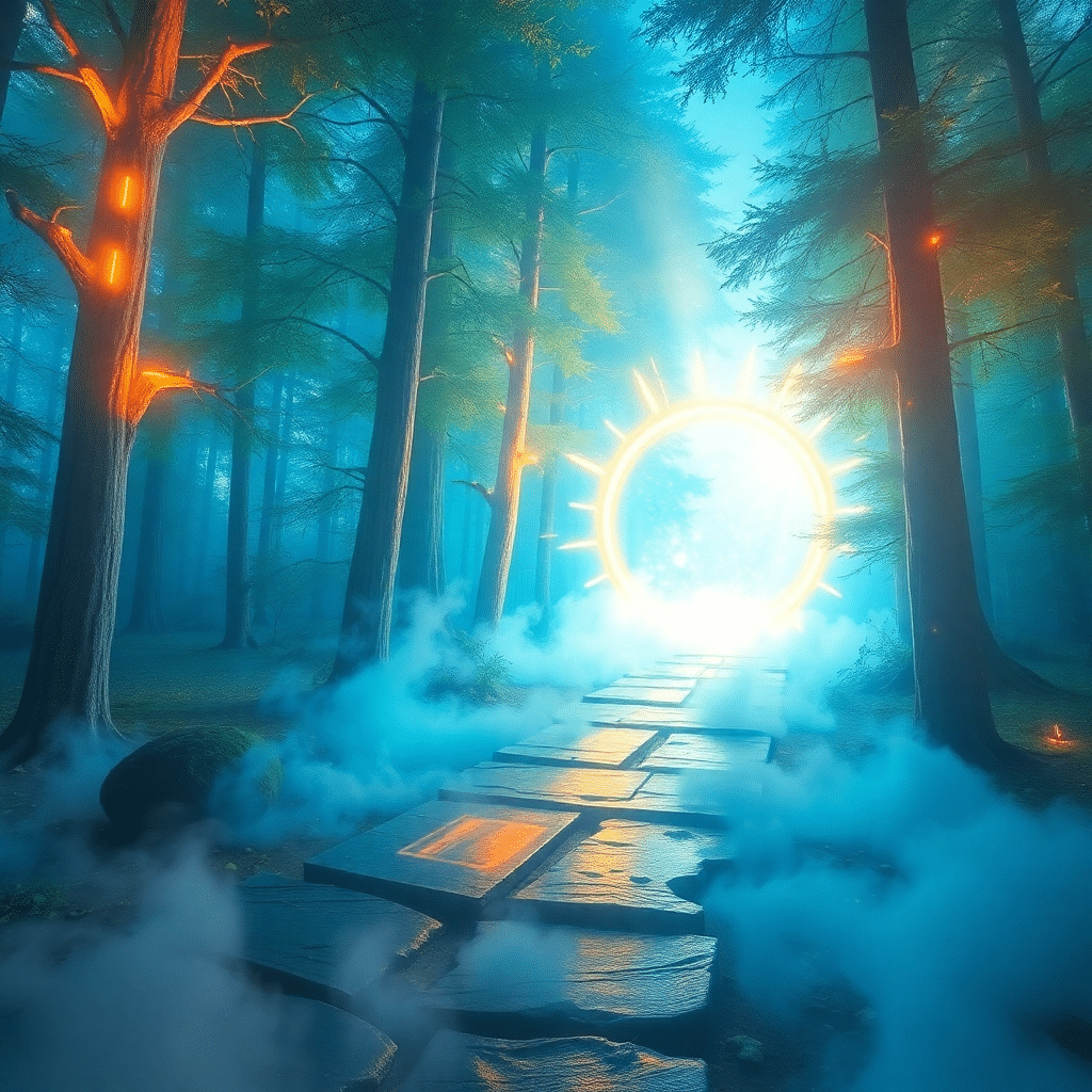 Beyond the Threshold of Shimmering Azure Realms