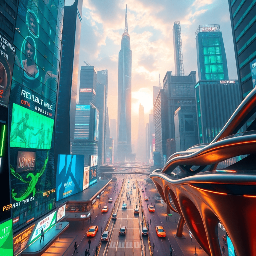 Neon Metropolis Beyond: Empress of the Future Skies