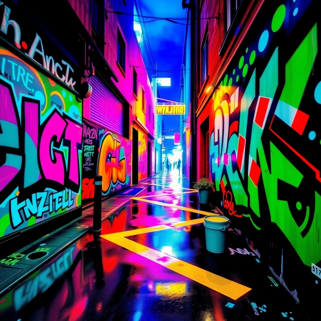 Neon Dreamscape: A Vibrant Urban Overture