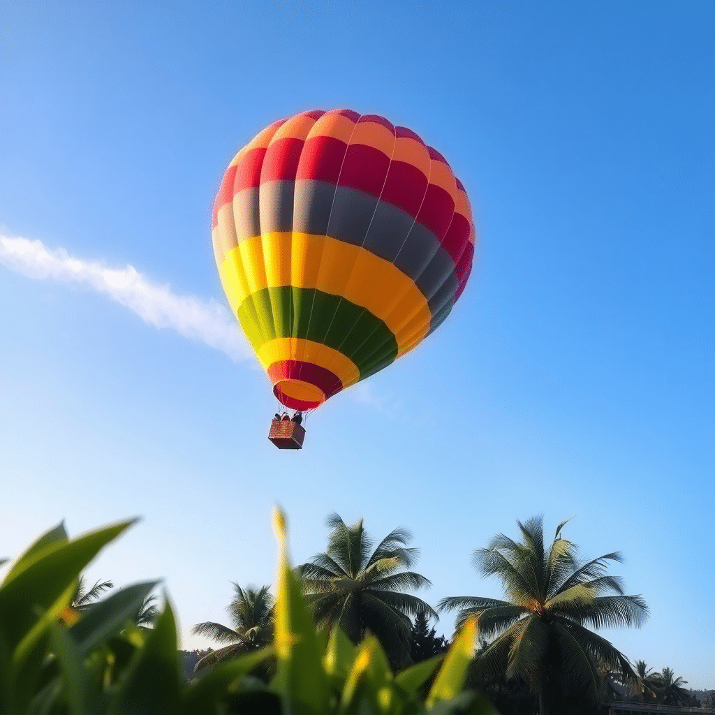 Stunning Aerial Spectacle: Azure Oasis Balloon Adventure