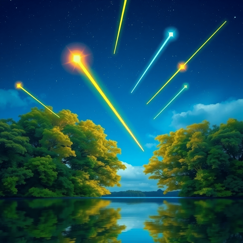 Celestial Overture: Night’s Symphony of Shooting Stars