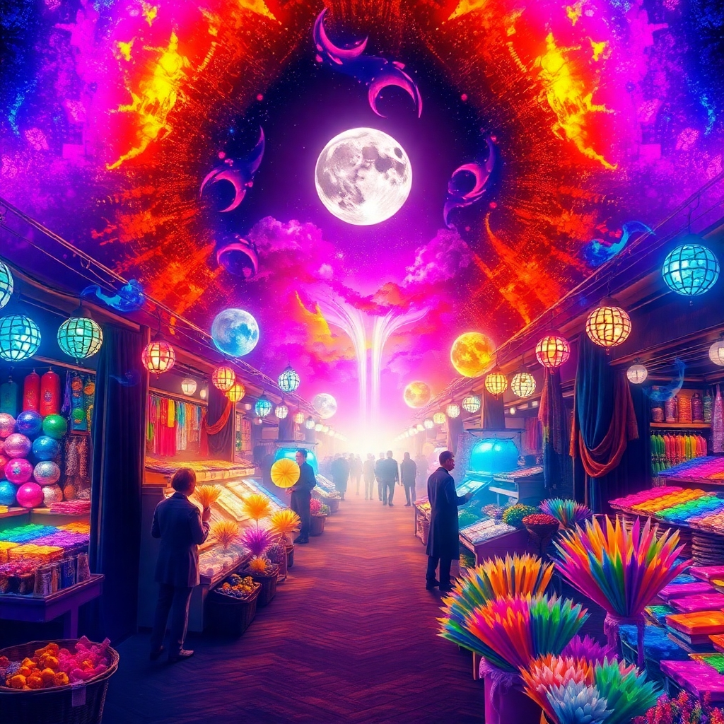 Moonlit Bazaar of Whispers and Wonders
