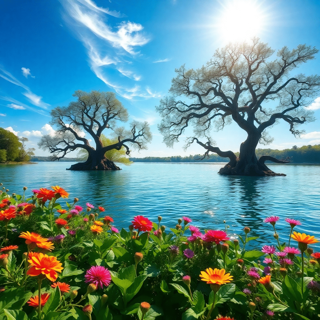 Serene Lake Haven: Whispers of Peaceful Morning Awakening