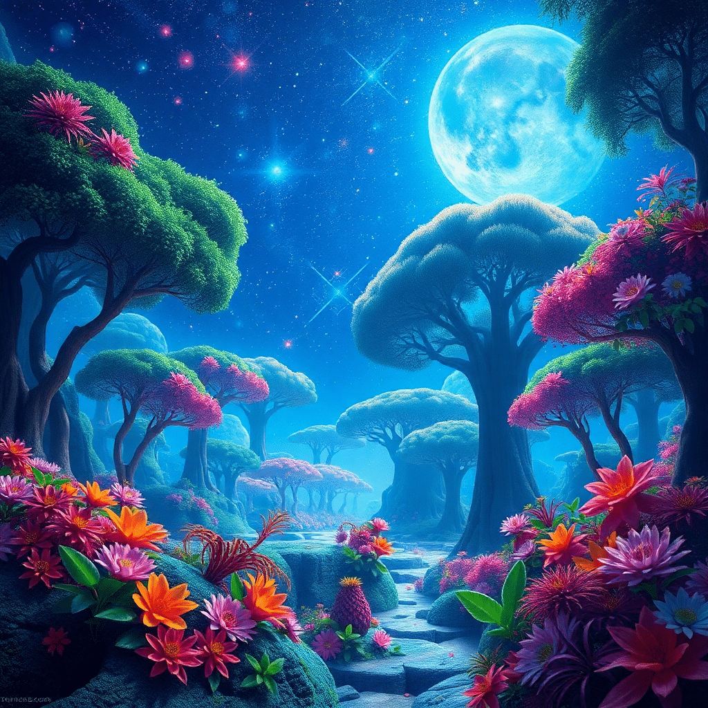 Whispers of the Cosmic Oasis: Luminaria