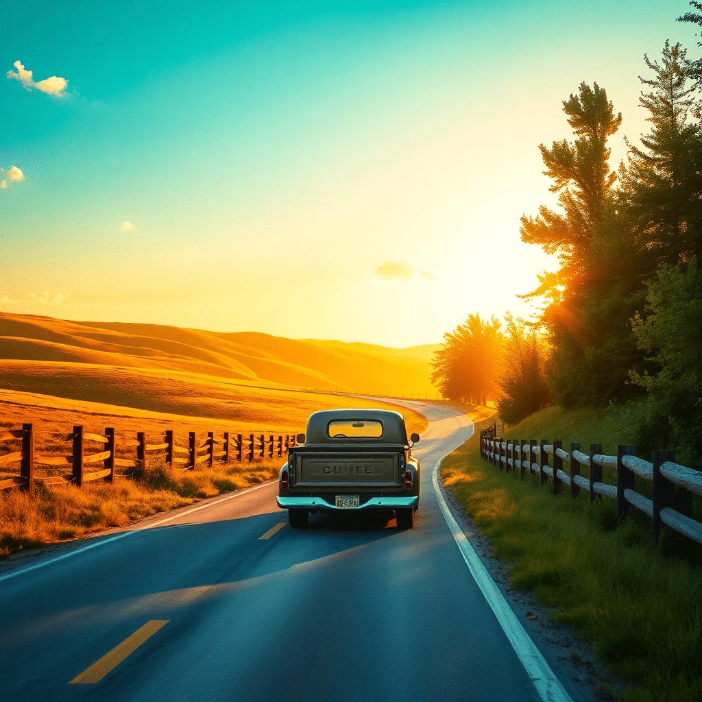 Summer Serenity: Golden Hour Drive on Willow Creek Road