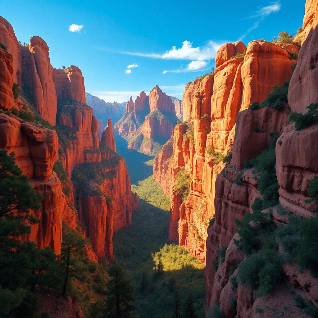 Aurora’s Canyon: Majestic Hues of Summer’s Golden Glow