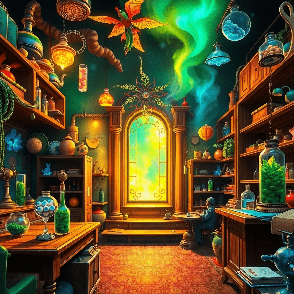 Whispers from the Mysterious Emerald Portal of Wonders