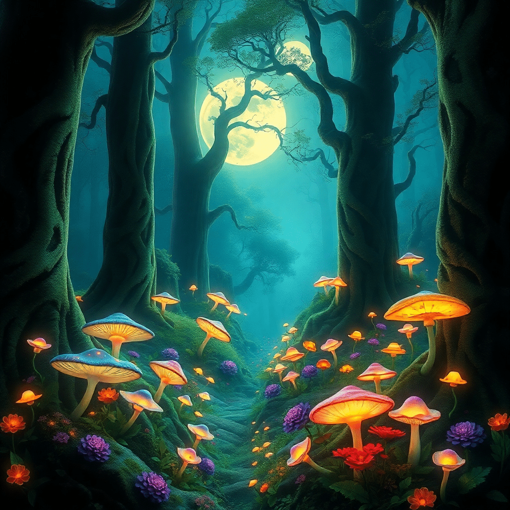 Moonlit Whispers of the Ancient Emerald Realm
