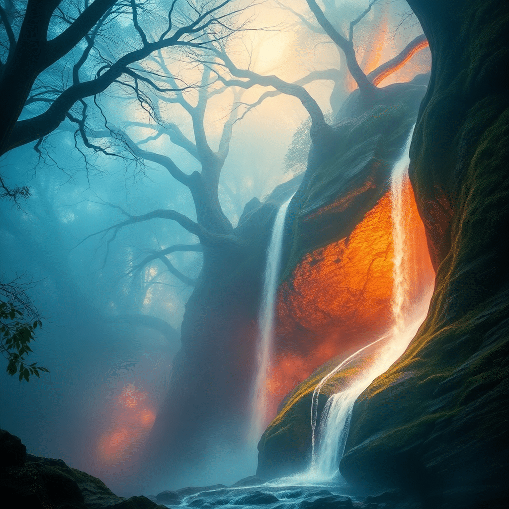 Enchanted Oasis of Iridescent Dreams and Whispers