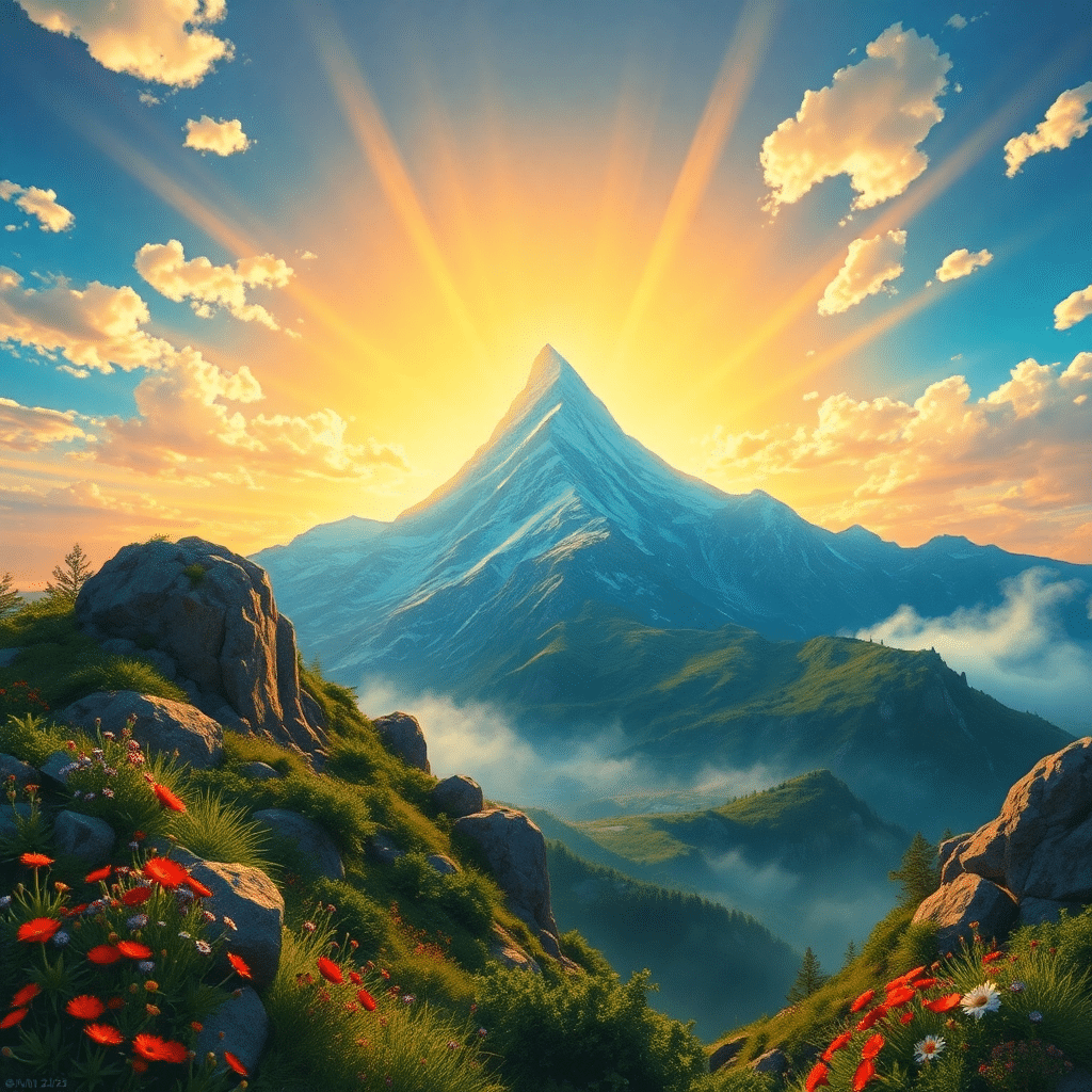 Morning Majesty: Whispers of the Windy Peaks