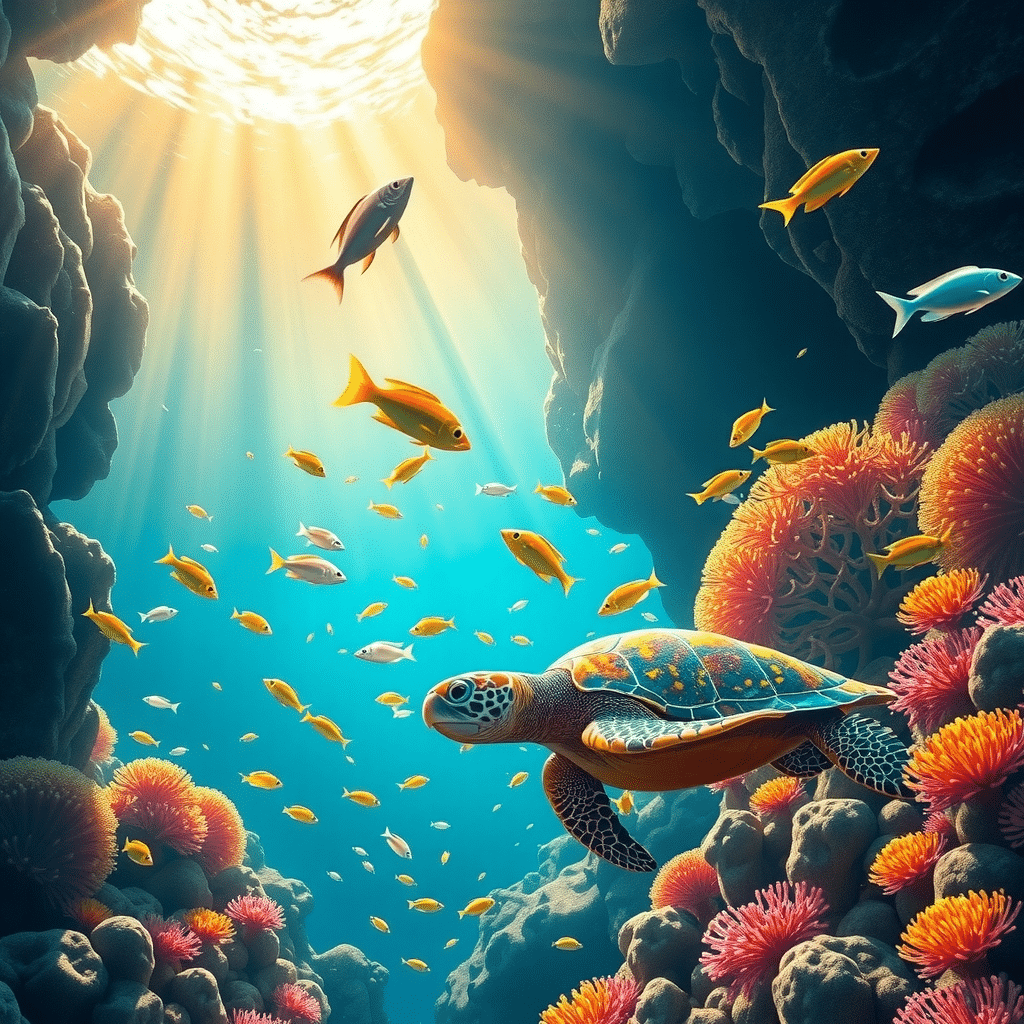 Turtle’s Paradise: An Oceanic Oasis of Color and Wonder