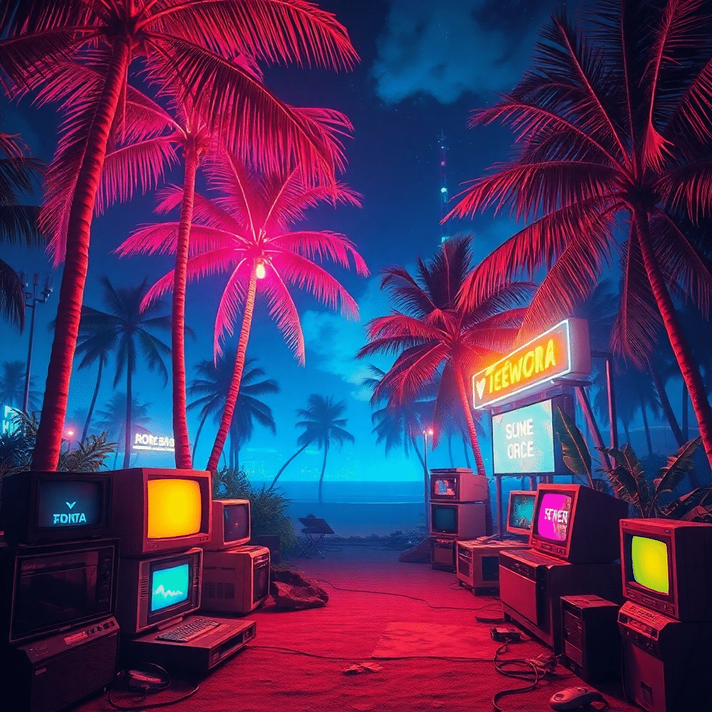 “Midnight Mirage: A Tropical Memory Overload”

Neonheart