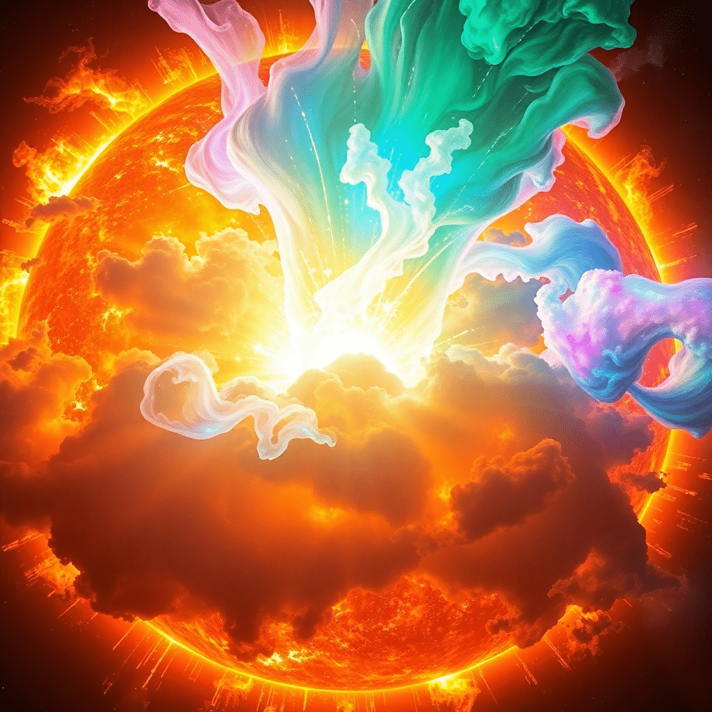 Cosmic Fury: Solar Flare Inferno in HD Glory