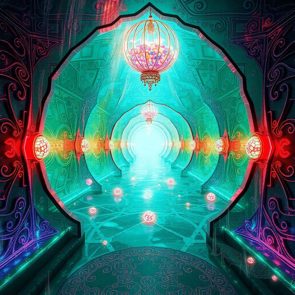 Beyond the Veil of Luminous Miraj Oasis