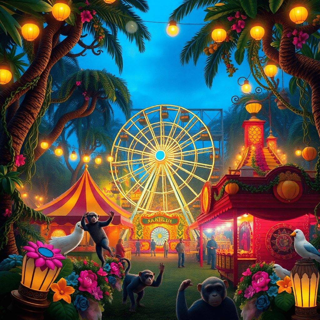 Morning Whimsy at the Enchanted Carnival Oasis