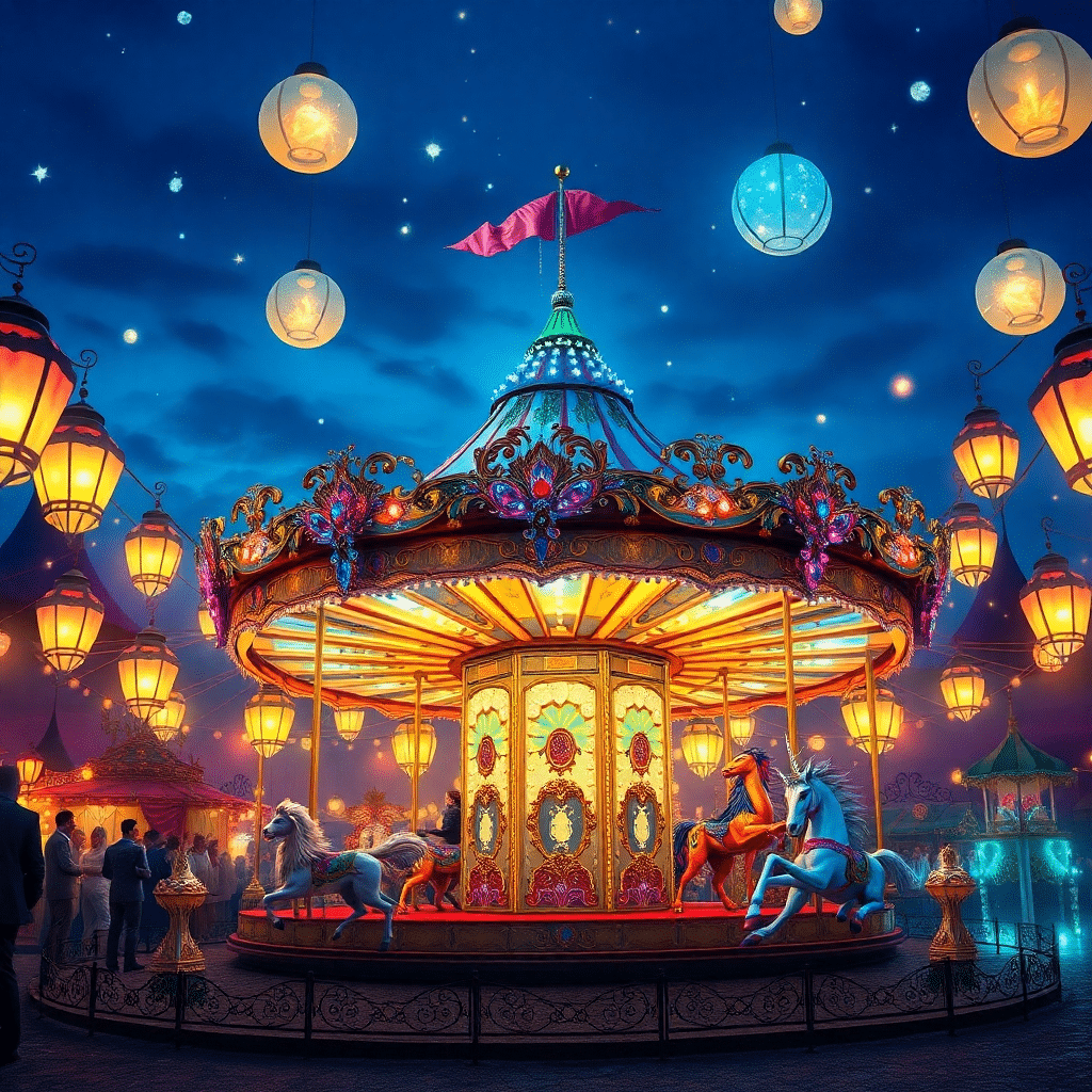 Moonlit Whispers of the Starlit Carnival Spectacle