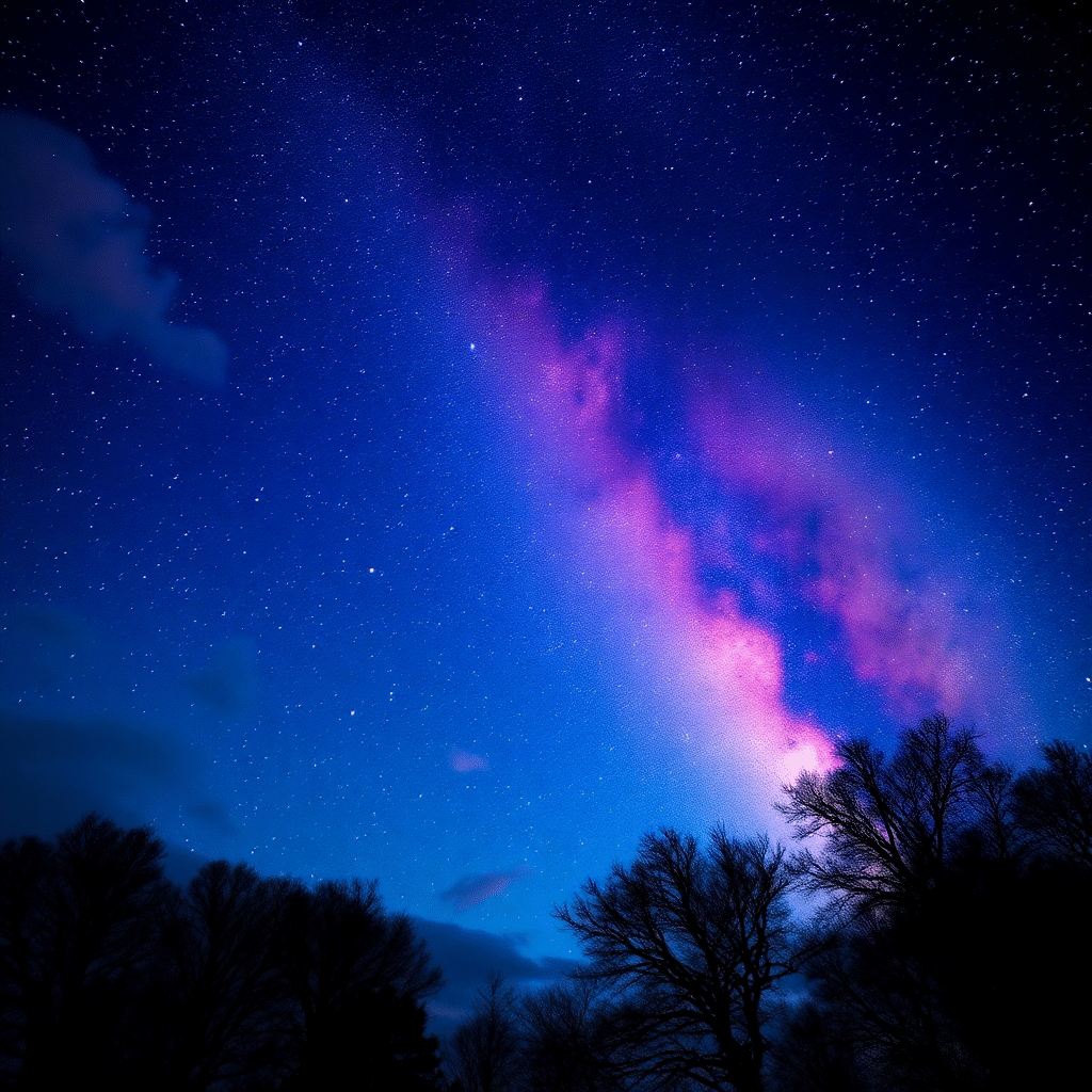 Whispers on the Celestial Canvas of Night