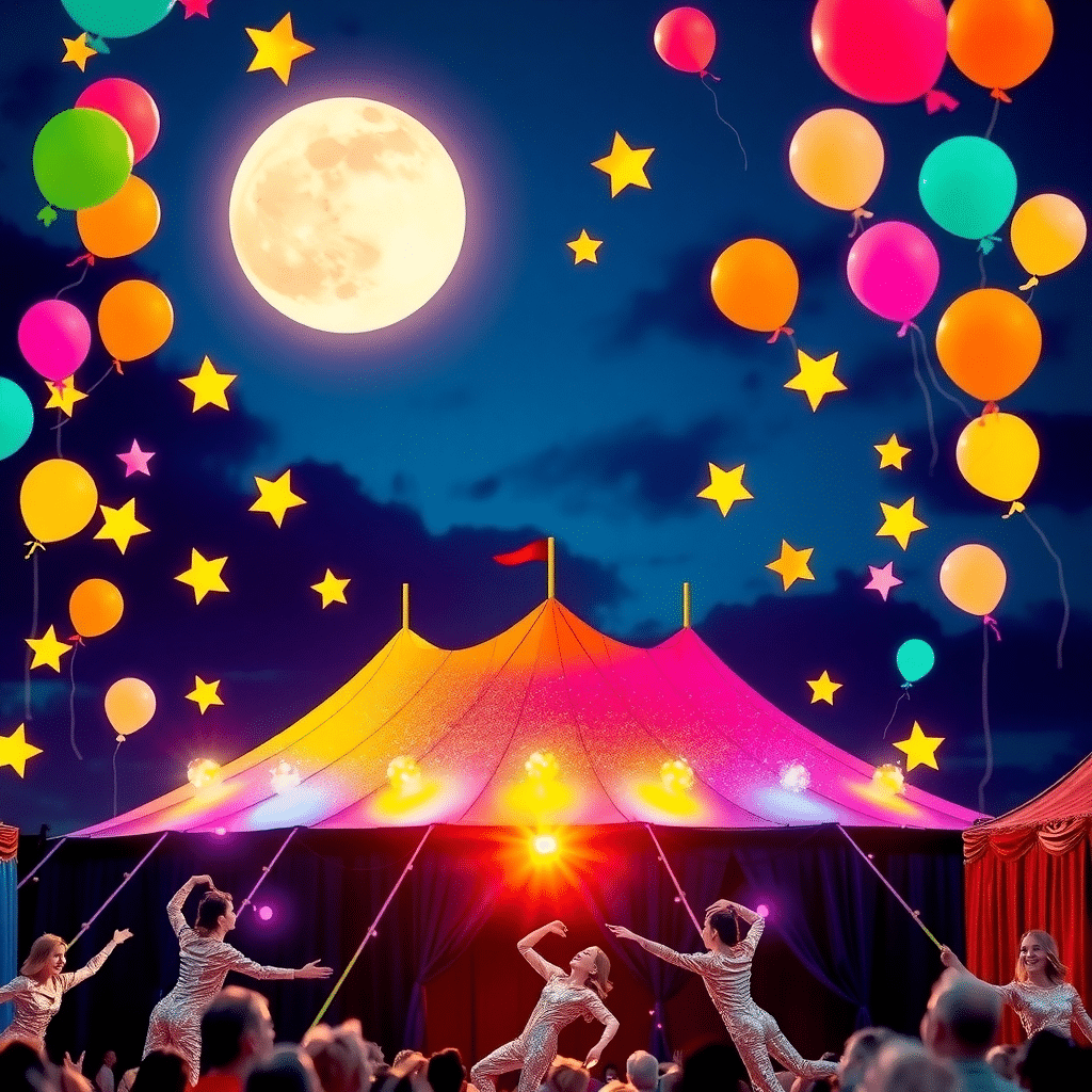 Moonlit Marvels: Celestial Circus of Enchanted Dreams