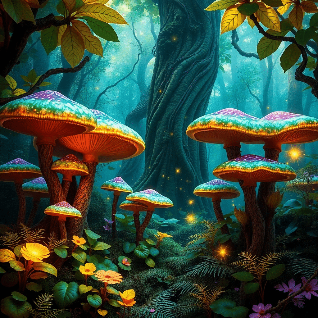 Mysticum Fungi: Emerald Sentinel of the Whispering Woods