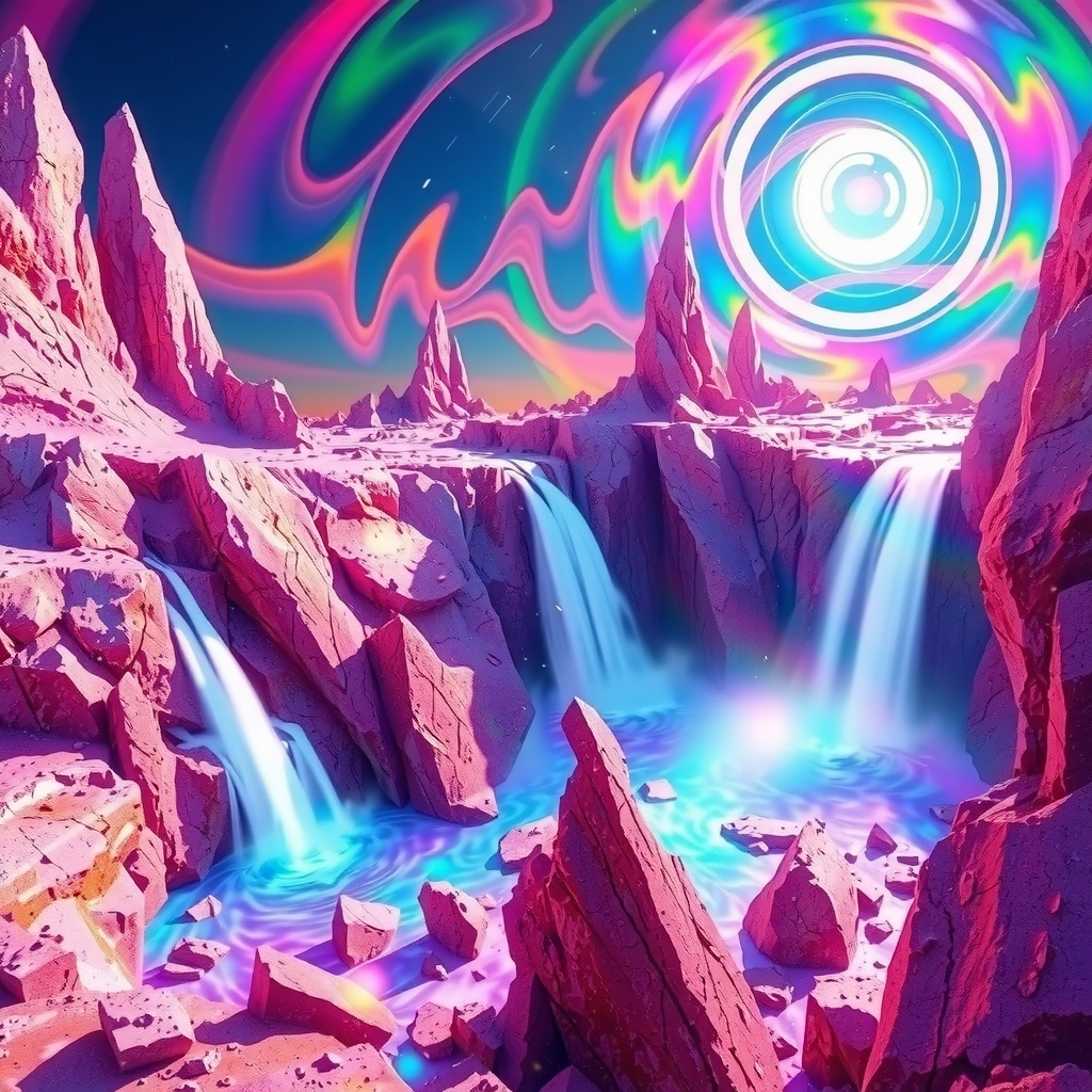 Cosmic Gateway to Iridescent Nova Plateau