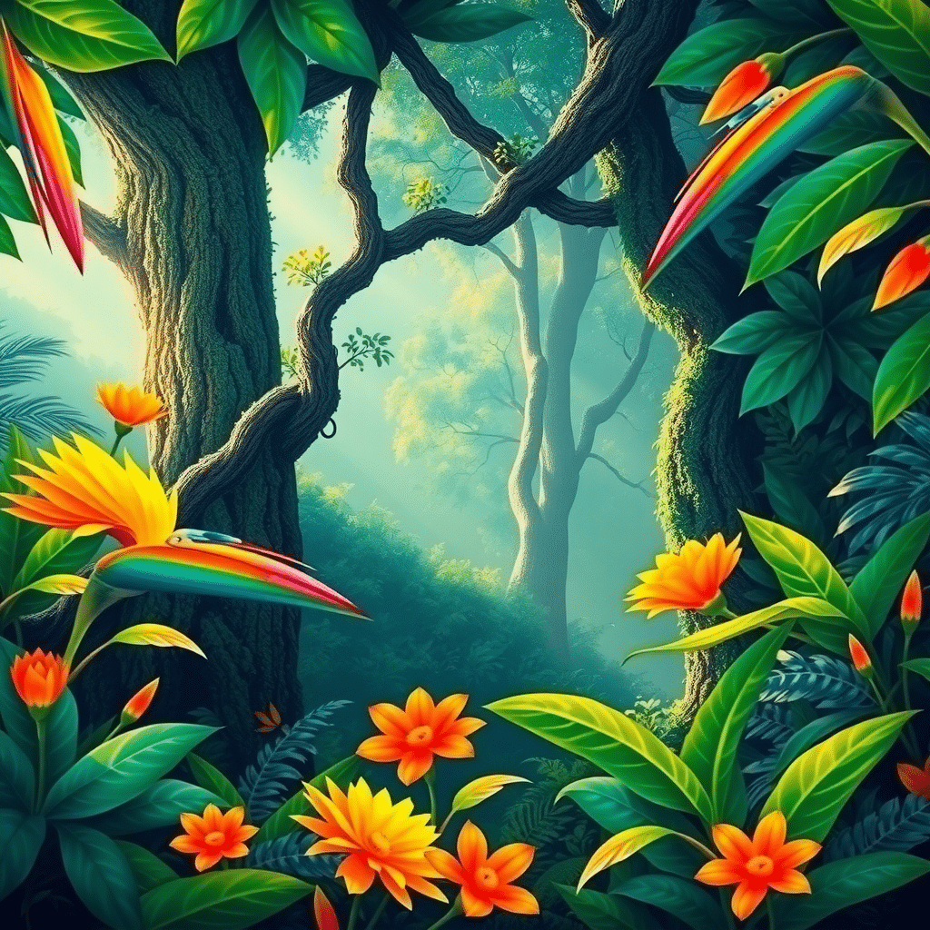 Rainforest Awakening – Jewel of Emerald Canopy