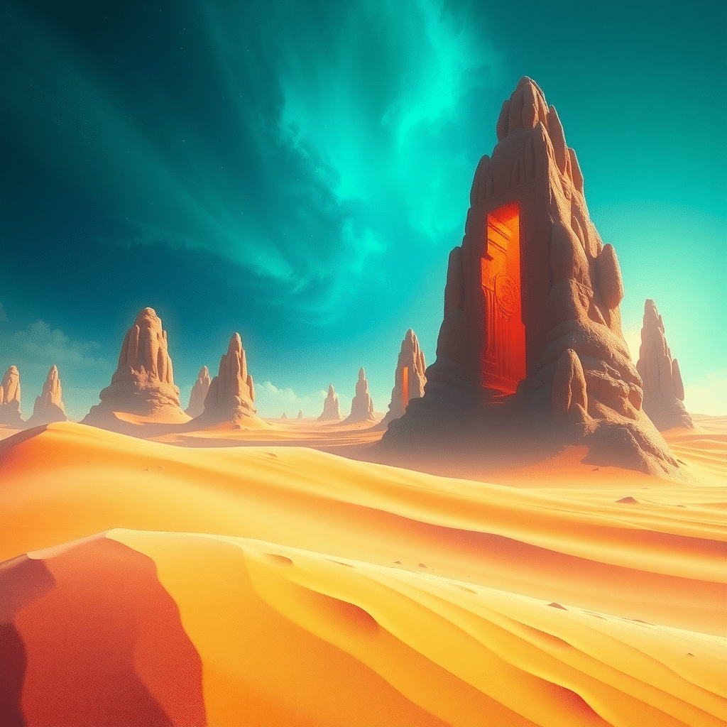 Whispers of the Glimmering Dunes of Azura