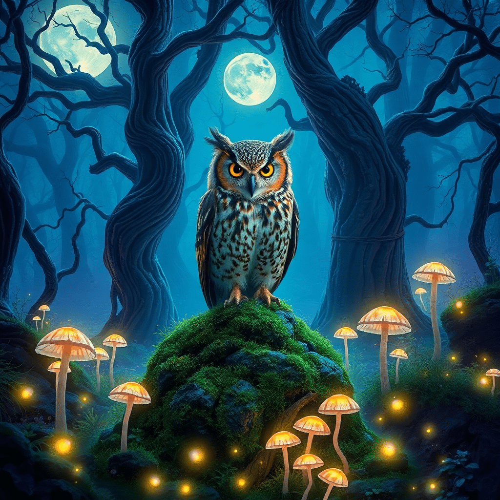 Moonlit Whispers: Echoes of Ancient Forest Nights