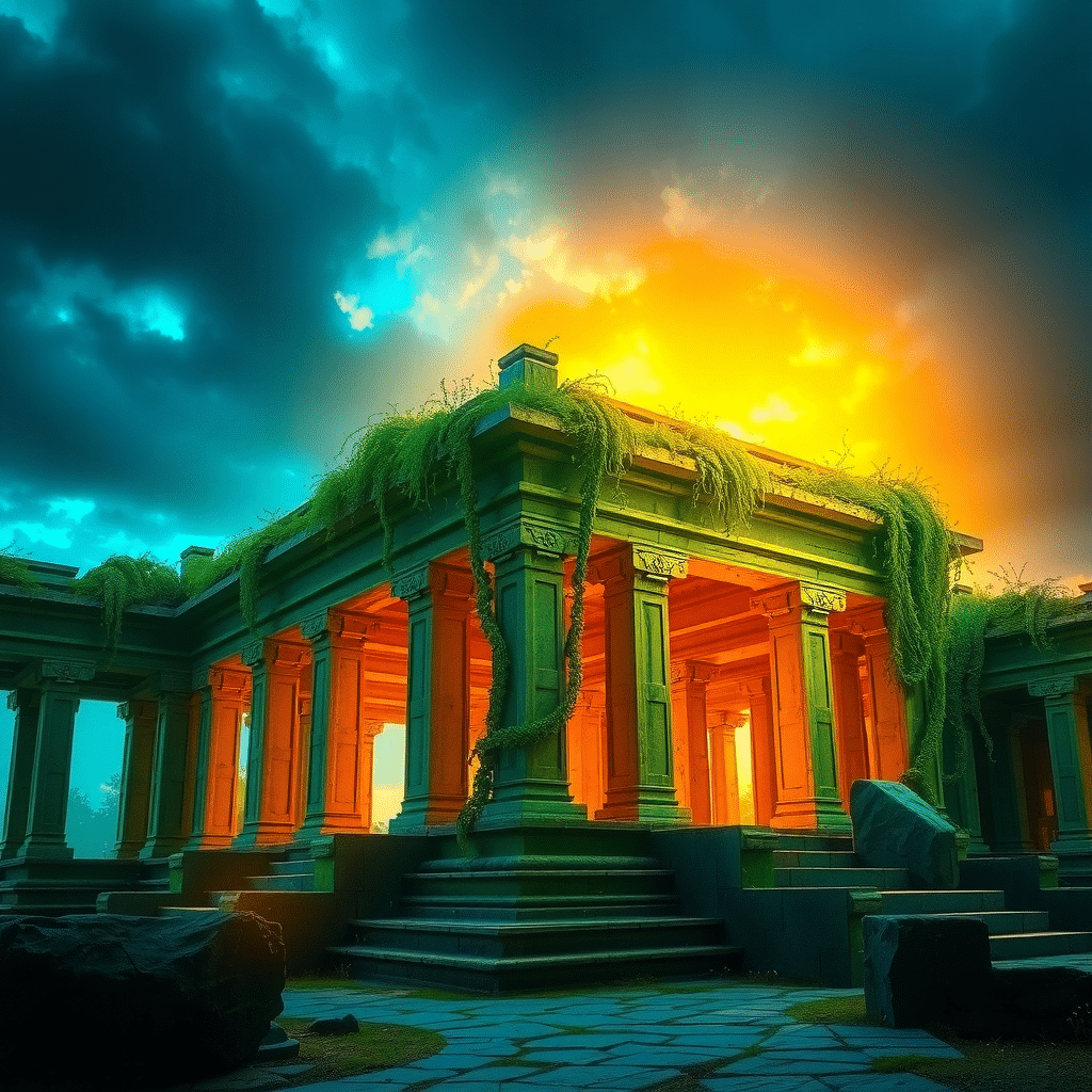 “Ethereal Twilight Overture: Temple of the Ancients”