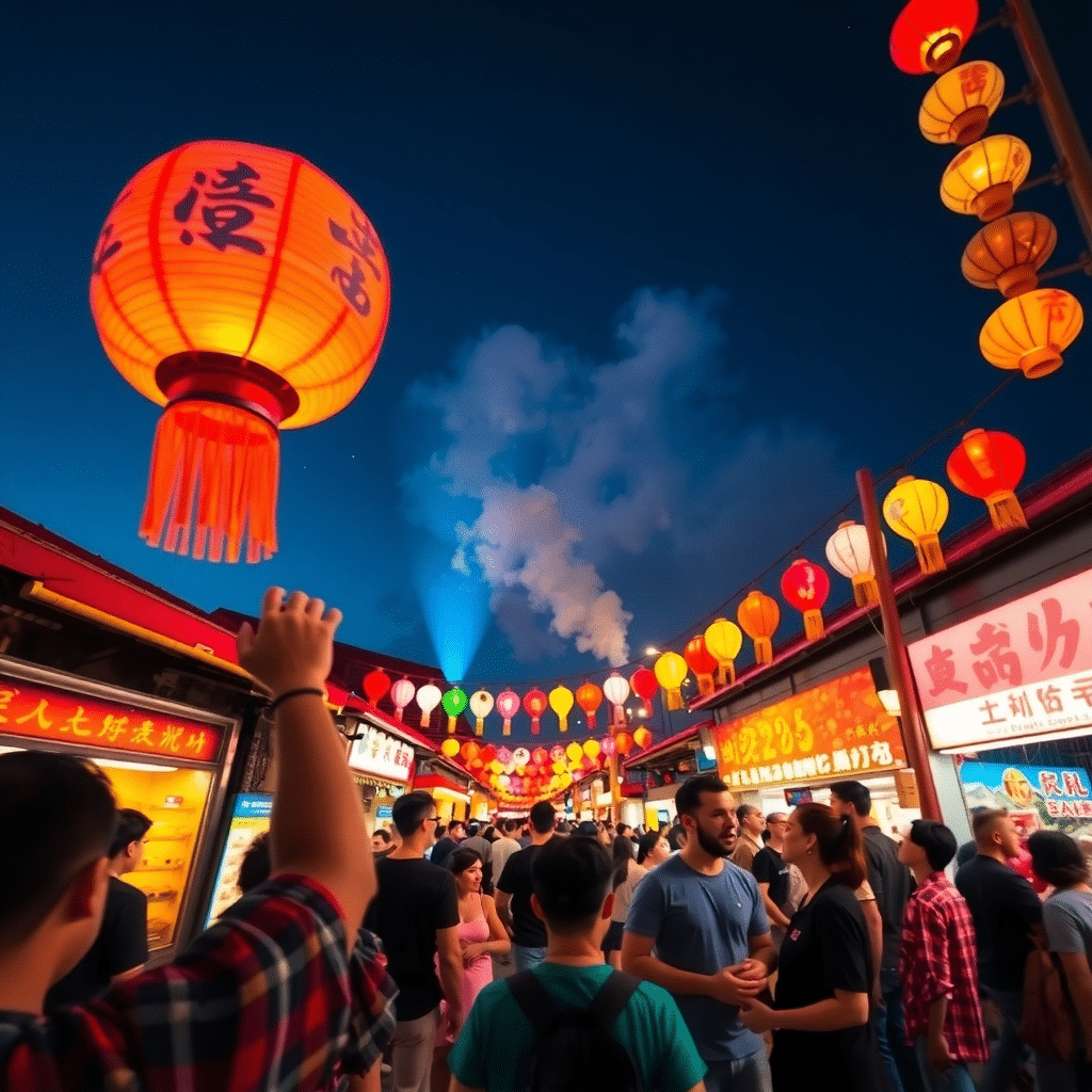 Celestial Night Market Whispers of Joy
