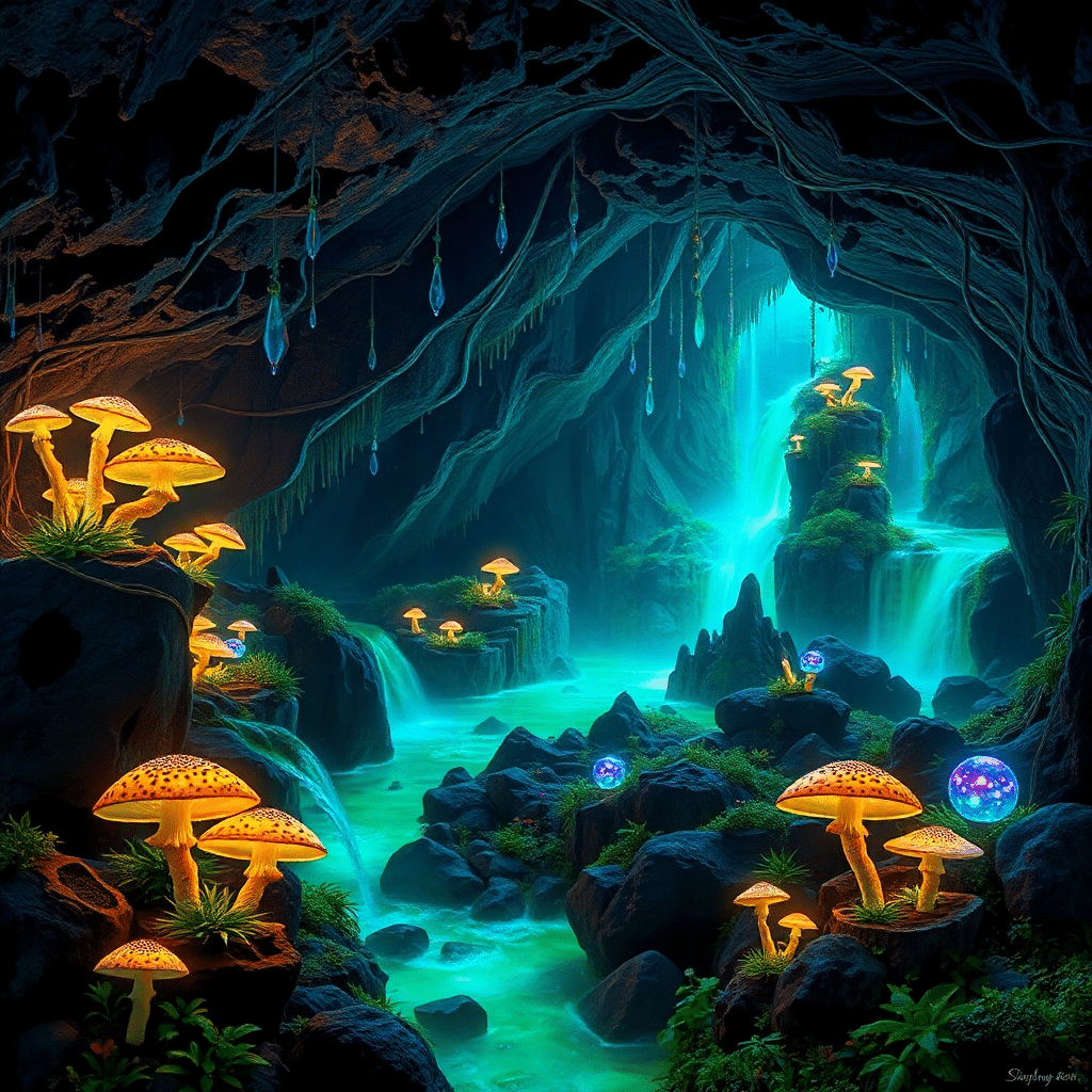Whispers of the Enchanted Subterranean Oasis