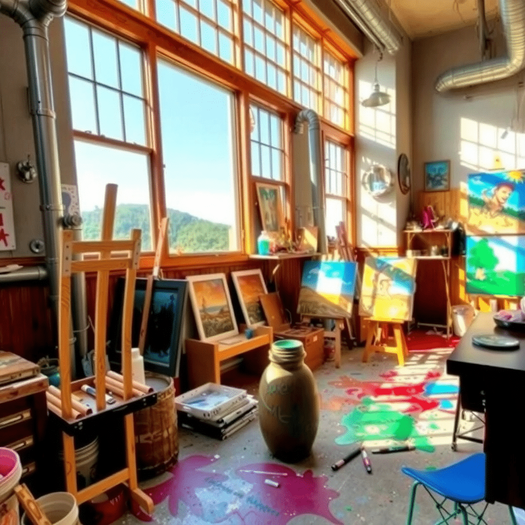 creative haven of the artistic muse, studio of aurora