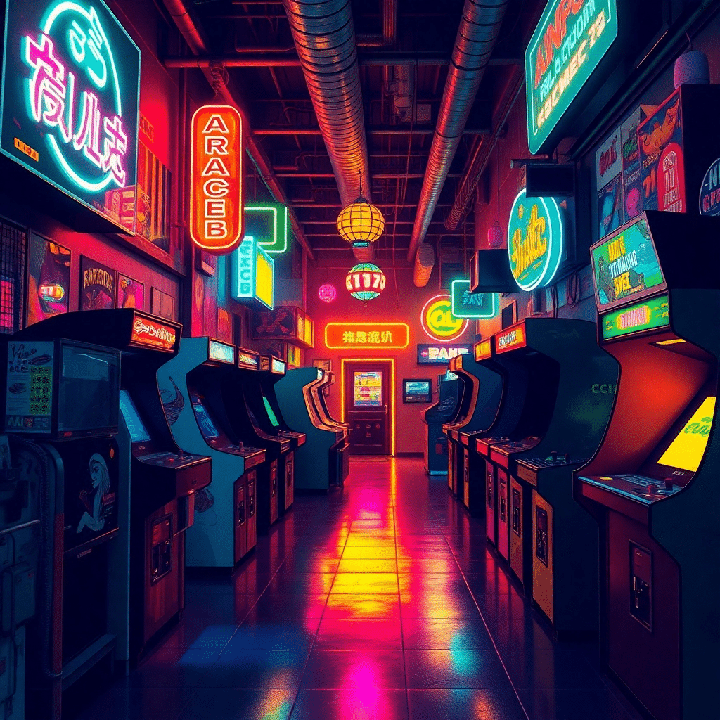 Retro Arcade Revival: Neon Dreams Alive