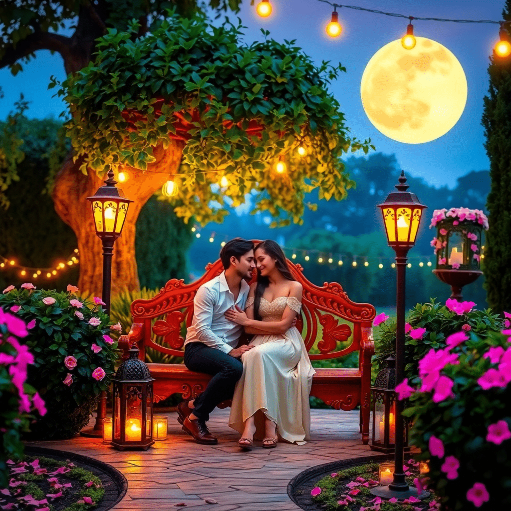 Whispers in the Moonlit Serenade Garden