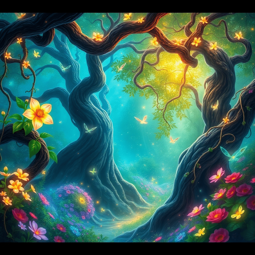 Whispers of the Luminous Ethereal Forest Realm
