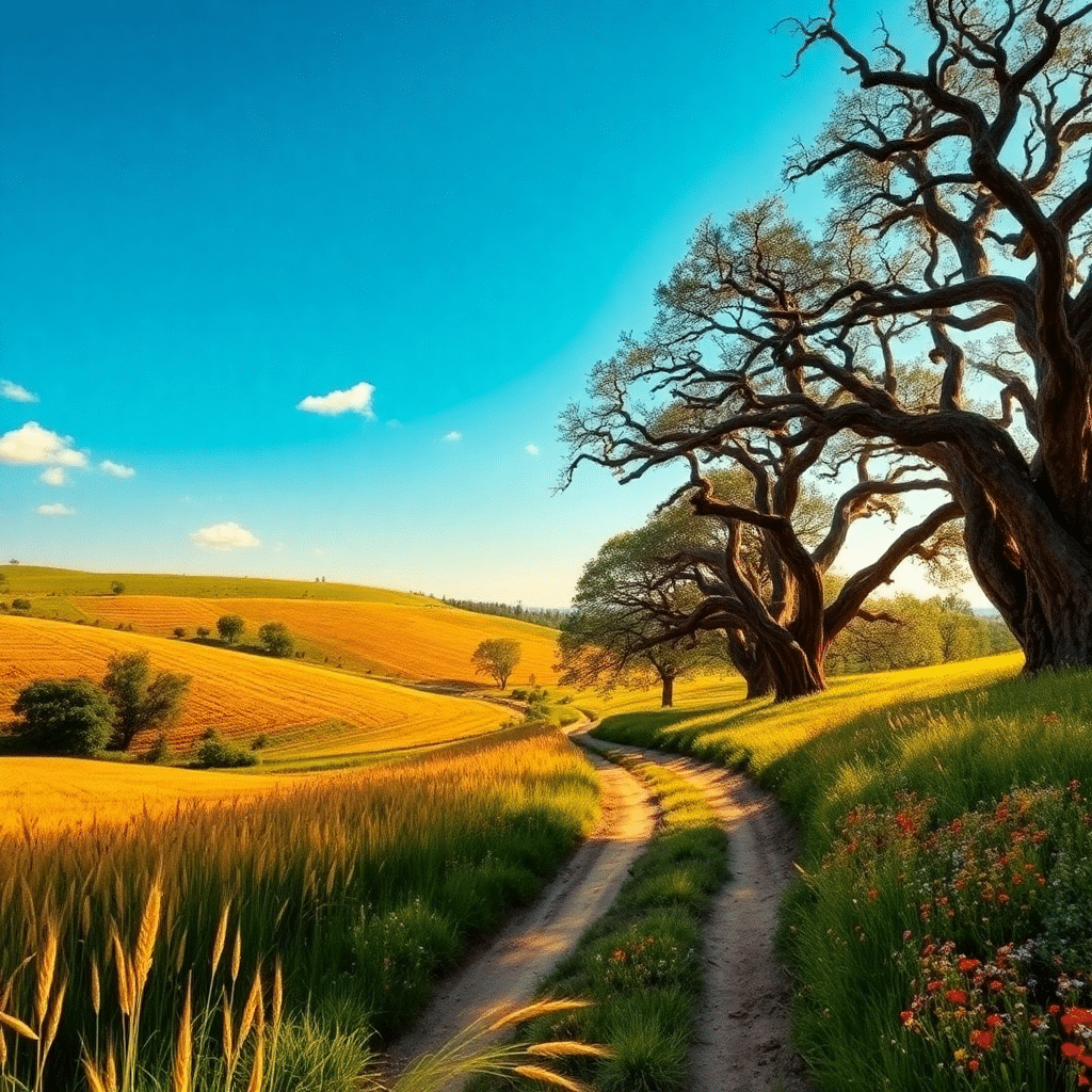 Summer Serenity: Golden Hour Countryside Bliss
