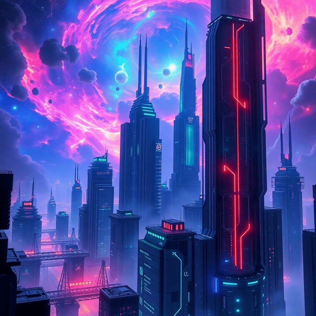 Cyberpunk Odyssey: Aurora Architect of Nova Haven