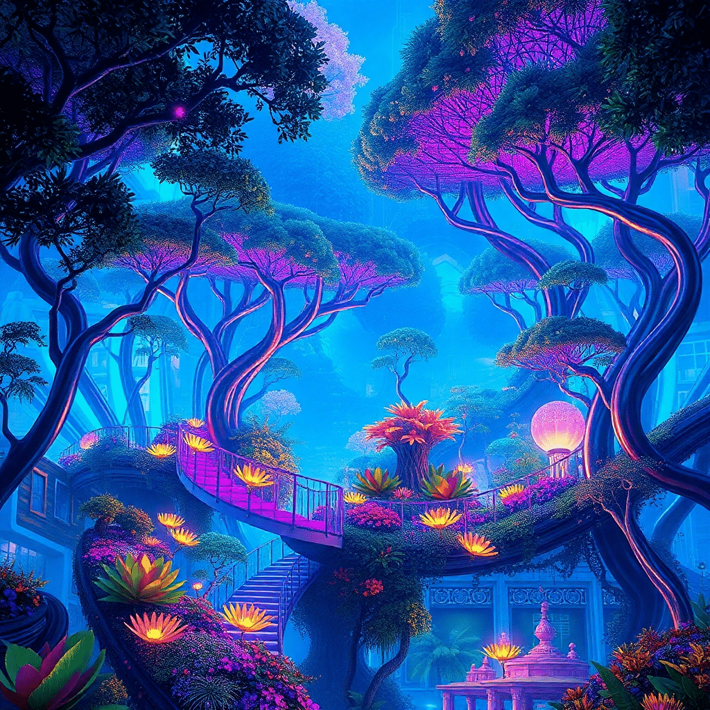 Electrified Oasis: Harmony of Steel and Serenity