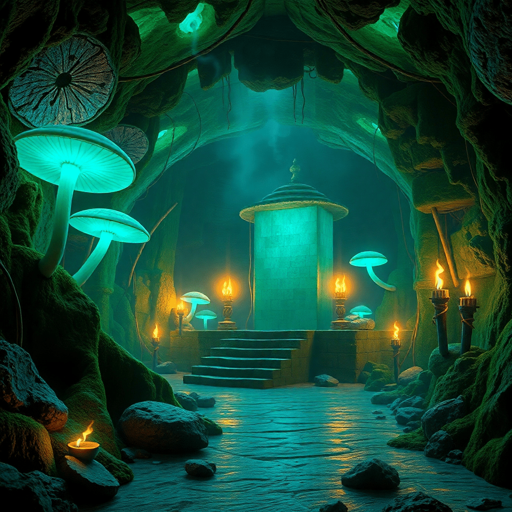 Whispers of the Luminous Cave Temple